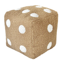 Fun Dices Design Cushion 30Cm Pillow For Sofa And Bed-Dark Khaki