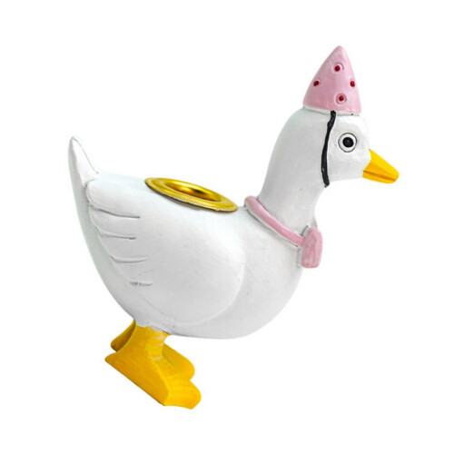 Cake Candlestick Holders Resin Gooses Statue Silly Gooses Cake