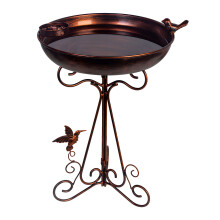 Decorative Garden Bird Water Bowl With Drinking And Feeding face