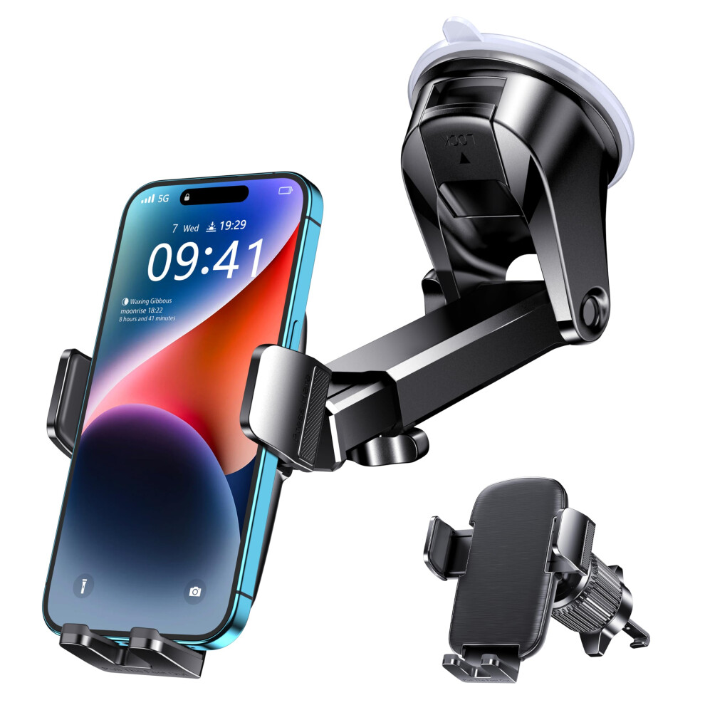 3In1 Car Phone Mount For Iphone And Android, 360 Adjustable Dashboard And Air Vent Holder 9330225446194