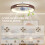 Homcom Ventilador Techo Luz Marrón 49 x 49 x 12.5 cm 3