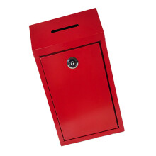 Briefkasten aus Metall zur Wandmontage im Außenbereich mit-Rot