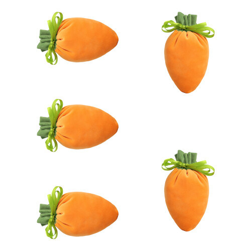 Velvety Carrot Shape Present Sacks With Drawstring-Carrot 2
