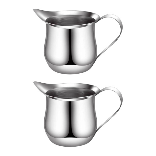 2Pcs Milk Frothing Pitcher Stainless Steels Small Bells-90