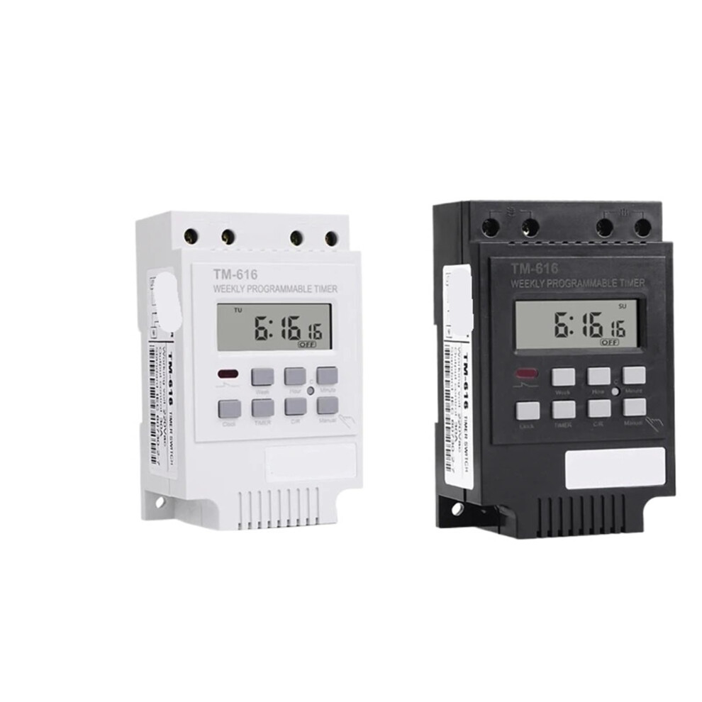 30A 220V Programmable Digital Timer Switch Din Rail Mount, 7Day Time Relay With Lcd Display And Backup Battery 9330225446736