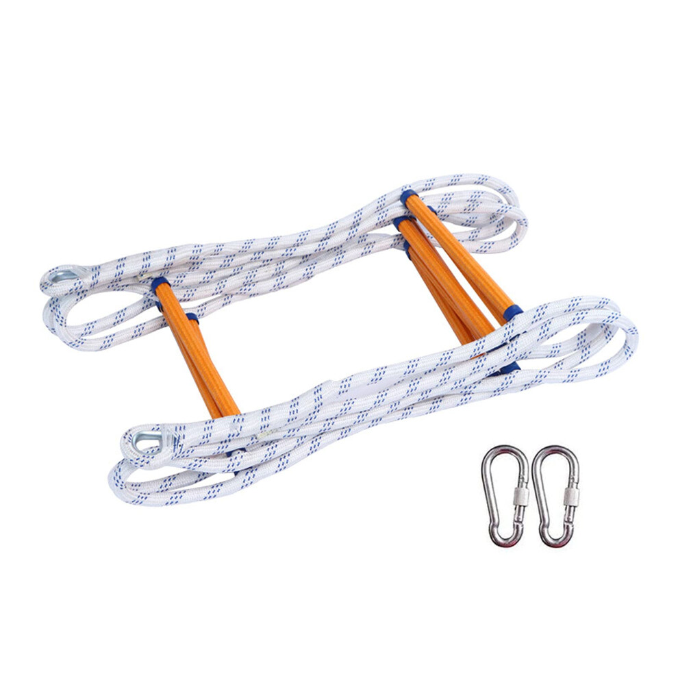 Emergency Escape Rope Ladder 10M, Durable Nylon Construction, 420Kg Load Capacity, Fast Deployment For Home Rescue 9073542115786