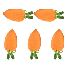 Velvety Carrot Shape Present Sacks With Drawstring-Carrot 1
