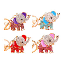 4 stuks stijlvolle strass steentjes olifant sleutelhangers