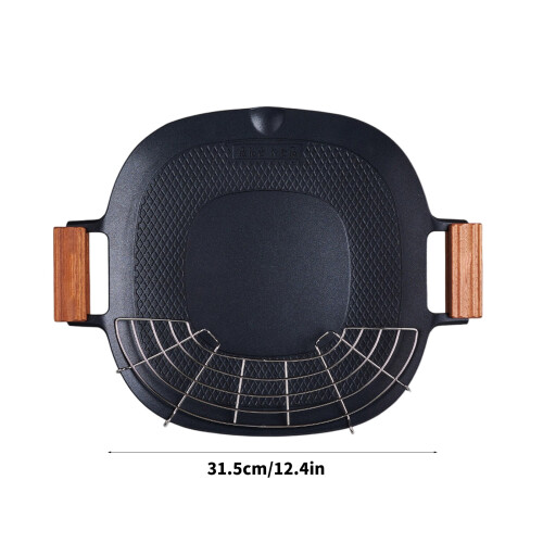 Multifunctional Outdoor Griddle Grill Pan Teppanyaki Plate with 2