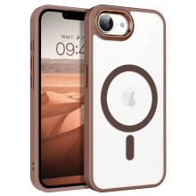 Case for MagSafe iPhone 16e Clear Desert Bronze, Slim Shockproof AntiScratch Magnetic Protective Cover 6.1'