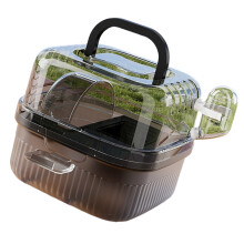 Versatile Small Pet Rodents Travel Case Carriers Cage For-Black