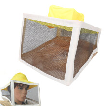Ventilated Folding Square Beekeeping Veil Hat with Removable Cap and Visibility Mesh