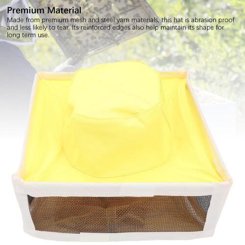 Ventilated Folding Square Beekeeping Veil Hat with Removable Cap and  Visibility Mesh 2