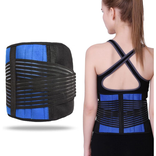 Lumbar Back Support Belt Lumbar Brace Adjustable Trainer Straps for Lower Back Core Support 2