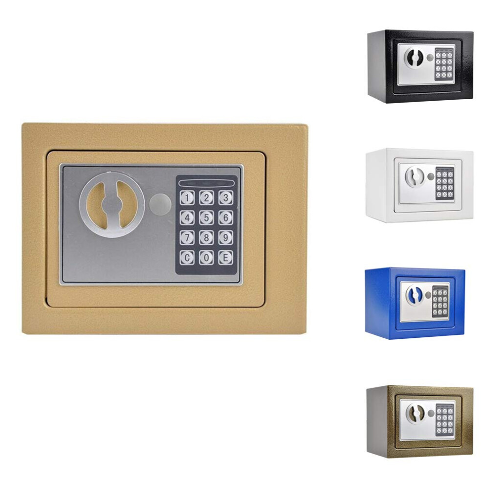 Golden Digital Safe Box Fireproof Steel Security Locker With Electronic Lock And Key For Home Office Jewelry Cash 9771547966876