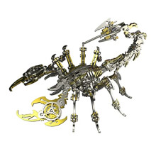 3D Metal Puzzle Scorpion King Model Kit, Stainless Steel Mechanical Scorpion for Adults, Movable Joints, Precision Laser Cut