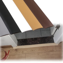 Self Adhesive Floor Transition Strip 4cm White PVC Trim for Doorways Tiles and Carpet Gap Cover