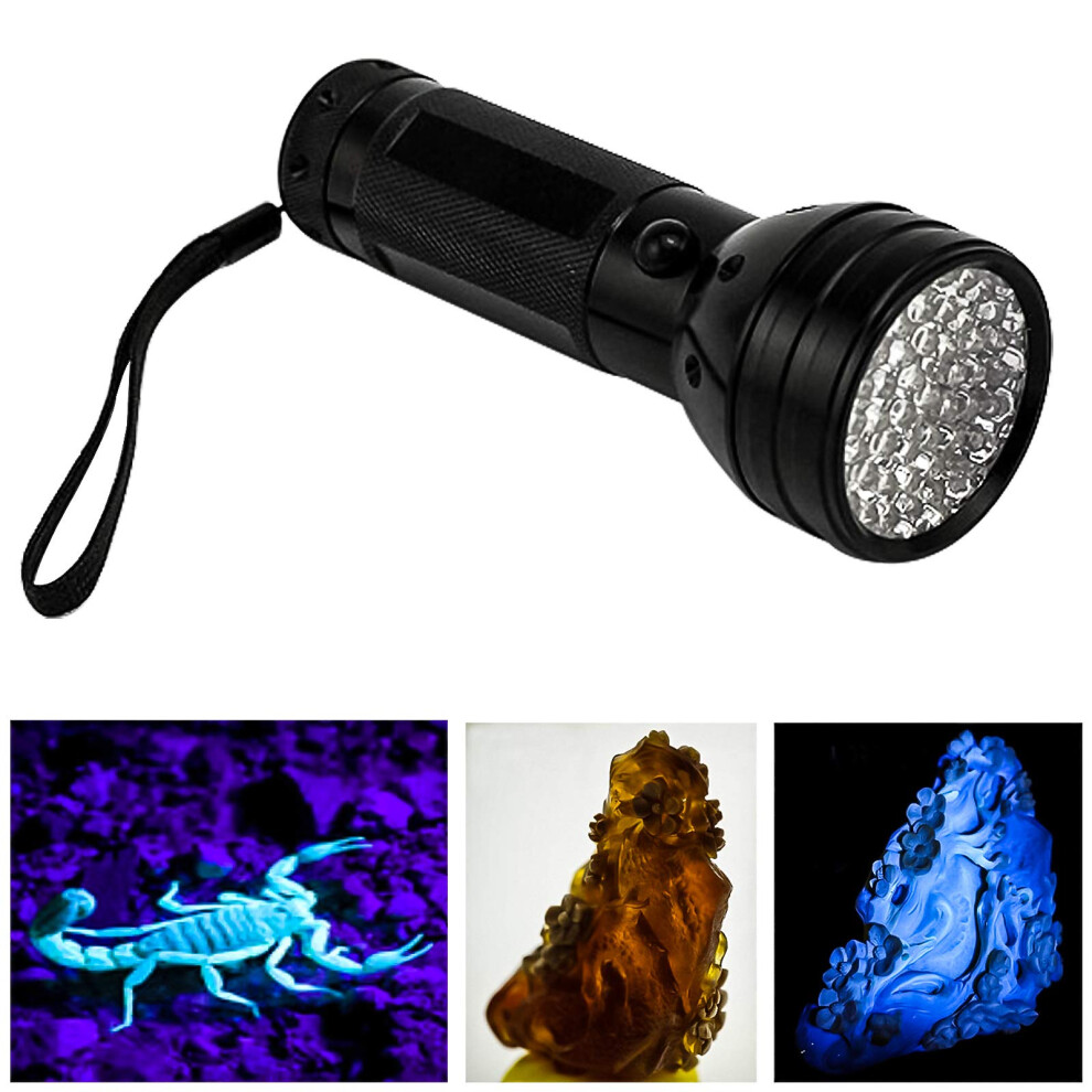 Uv Flash 395Nm 51 Led For Pet Urine Detection, Carpet Stains, Scorpions, Resin Curing Black/Light 9351714593359