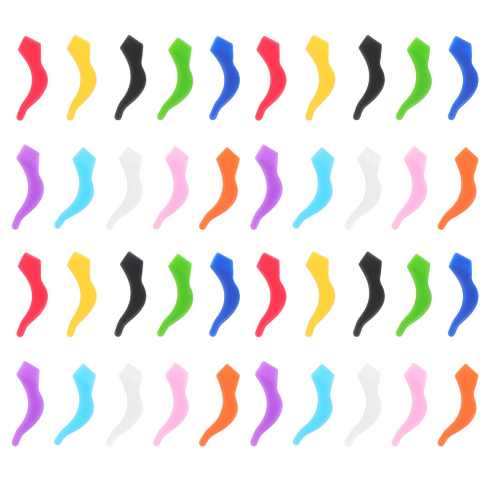 40pcs Silicone Eyeglass Ear Grips AntiâSlip Ergonomic Comfort Fit for Sports Running Outdoor