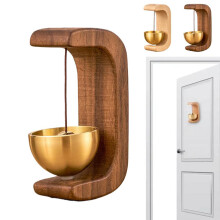 Wooden Magnetic Door Chime for and Home, Clear Visitor Alert, Easy Installation, Pleasant Sound (S2)