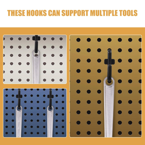 50pcs Heavy Duty JShaped Pegboard Hooks for Garage Workshop Tool Storage and Easy Installation 2