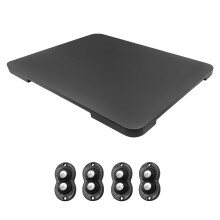 Strong Wooden Coffee Machine Slide Tray With Easy Grip-Black