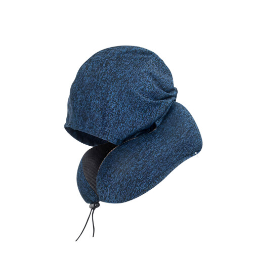 Cool Fabric Travel Pillow Having Supportive Filling-Navy blue
