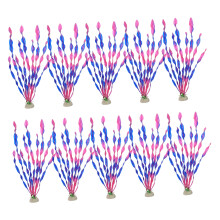 Set van 10 realistische watergras aquariums decoratieve-Paars