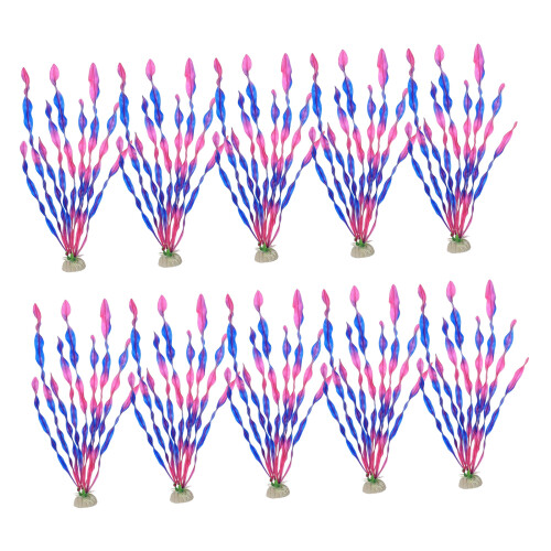 10PCS Artificial Green Spirals Plant Simulation Water-Purple