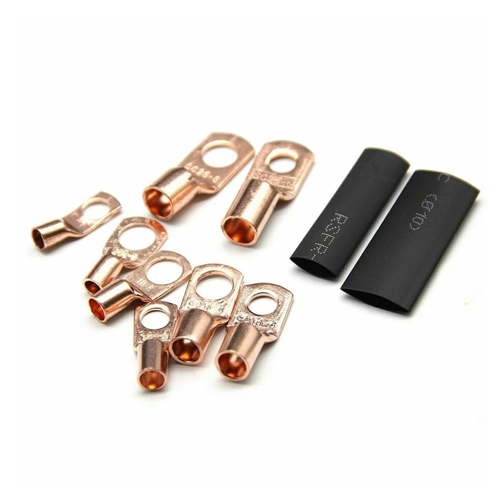 260Pcs Copper Ring Terminals And Battery Cable Lug Connectors Kit, Heat Shrink, Multi Size, Fast Crimp 9351714593878