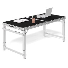 Folding Camping Table Adjustable Height Lightweight Aluminium Portable Outdoor Table for Picnic Camping Party