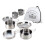 8pcs Camping Cookware Set Stainless Steel Pots with Compact Nesting Design and Foldable Handles 1