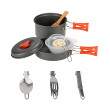 Camping Cookware Set Lightweight NonStick Aluminum Pots Pans with Storage Bag for Hiking Picnic