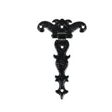 Black Decorative Cabinet Door Hinge 113x69mm Retro Zinc Alloy Furniture Hinge for Jewelry Box
