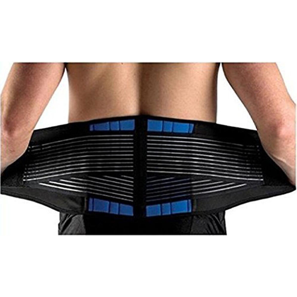 Lumbar Support Belt 4XLarge with Dual Adjustable Straps Neoprene Back Brace for Lower Back Pain