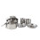 8pcs Camping Cookware Set Stainless Steel Pots with Compact Nesting Design and Foldable Handles 4