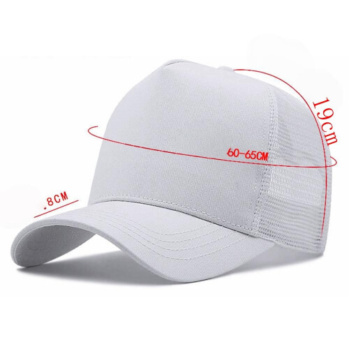 Oversized Baseball Cap for Big Head Men Adjustable Gray Trucker Hat Mesh Back Lightweight Sun Protection 1
