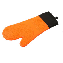 Heat Resistant Oven Gloves Extra Long Silicone Mitts with Non Slip Grip and Soft Cotton Lining – 1 Pair