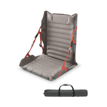 2 Pack Inflatable Camping Pad and Folding Reclining Chair, Adjustable Backrest, Waterproof, Brown