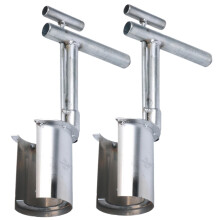 2Pcs Long Handle Bulb Planter Tool and Heavy Duty Sod Plugger with Serrated Blade, Steel Hole Digger for Planting