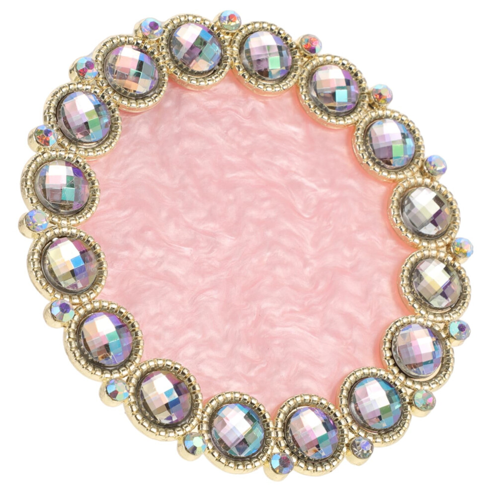 Crystal Resin Nail Art Palette with Marble Design and Gilded Edge Round 10Piece Mixing Tray for Salon and Home Use