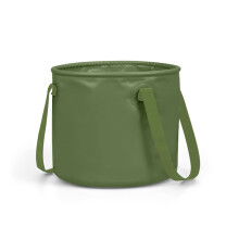 Collapsible Bucket 3.5 Gallon with Handle, Foldable LeakResistant Water Basin for Camping, Hiking, Fishing, Army Green