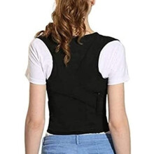 Posture Corrector Back Support Brace for Men and Women, Adjustable Breathable Lumbar Belt Black Medium