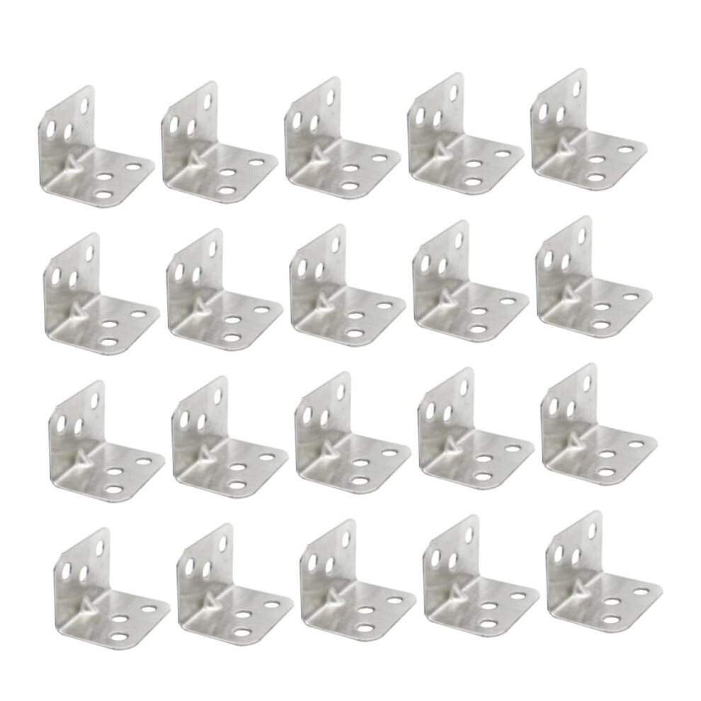 20Pcs Heavy Duty Shelf Brackets Right Angle Iron Corner Braces For Wall Mount Bookshelves Storage 9351714594745