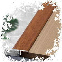 Gray Oak Floor Transition Strip 35 Inch Stainless Steel Threshold Trim 3.3cm Width Wood to Tile
