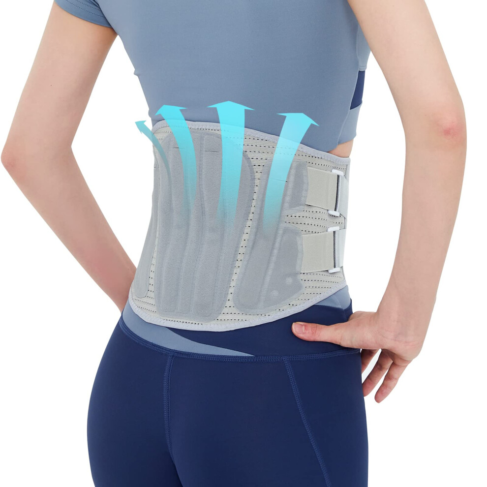 Back Brace for Lower Back Pain with Adjustable Compression, Breathable Lumbar Support Belt for Men and Women
