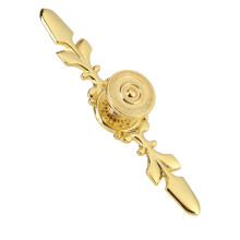 Zinc Alloy Cabinet Drawer Knob Gold Small Set, Vintage Furniture Handle for Dresser and Chest