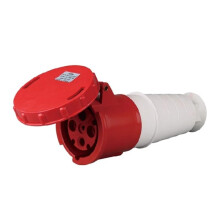 63A Waterproof Industrial Plug Socket 4 Pin Surface Mount IP67 Emergency Stop Control Box