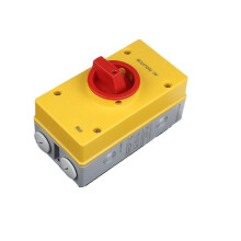 25A 3P Waterproof Circuit Breaker IP66 Weatherproof Isolating Switch for Outdoor Motor Control