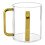 Simple 800ml Clear Acrylic Netilat- electroplated gold 1